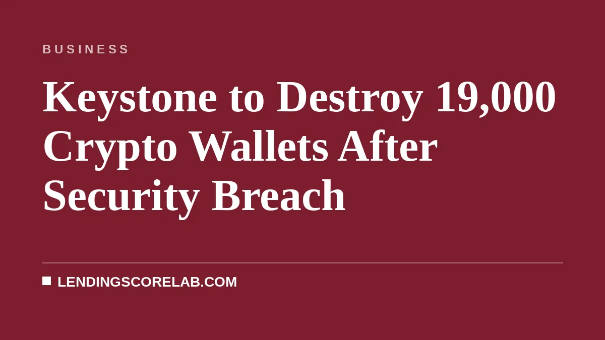 Keystone to Destroy 19,000 Crypto Wallets After Security Breach