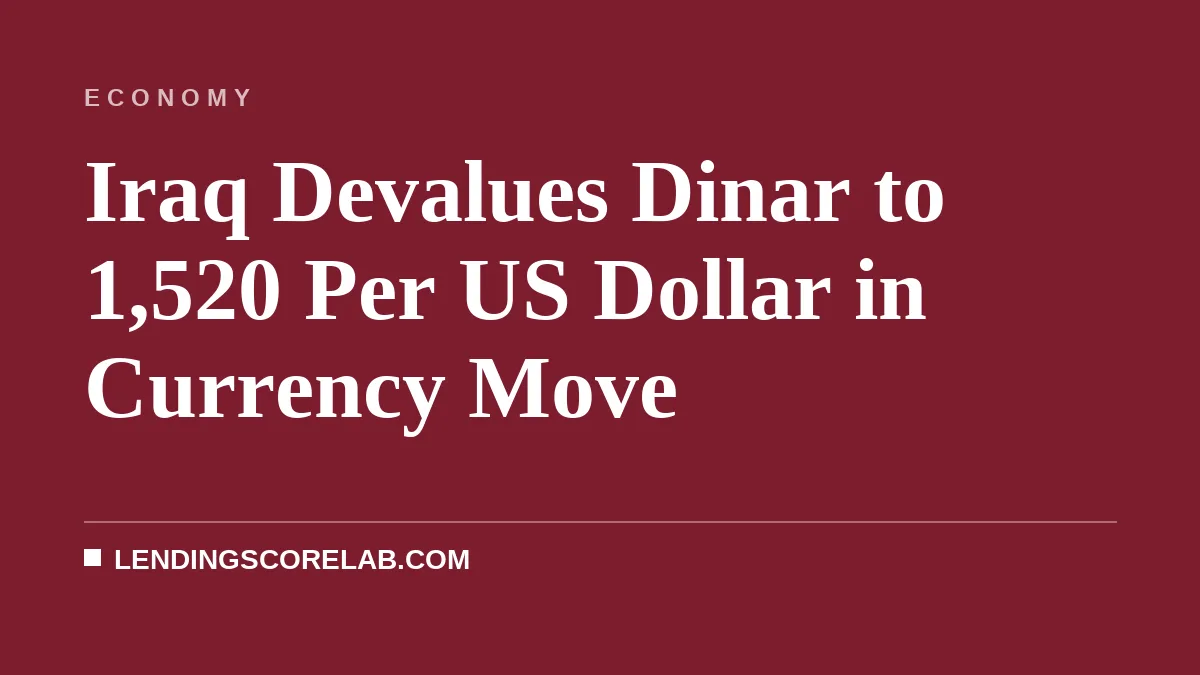 Iraq Devalues Dinar to 1,520 Per US Dollar in Currency Move