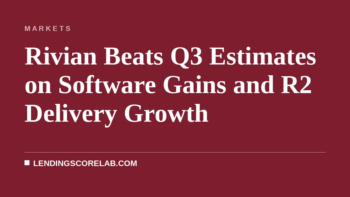 Rivian Beats Q3 Estimates on Software Gains and R2 Delivery Growth
