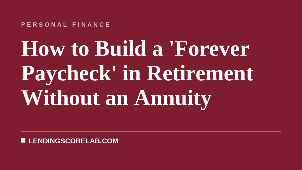 How to Build a 'Forever Paycheck' in Retirement Without an Annuity