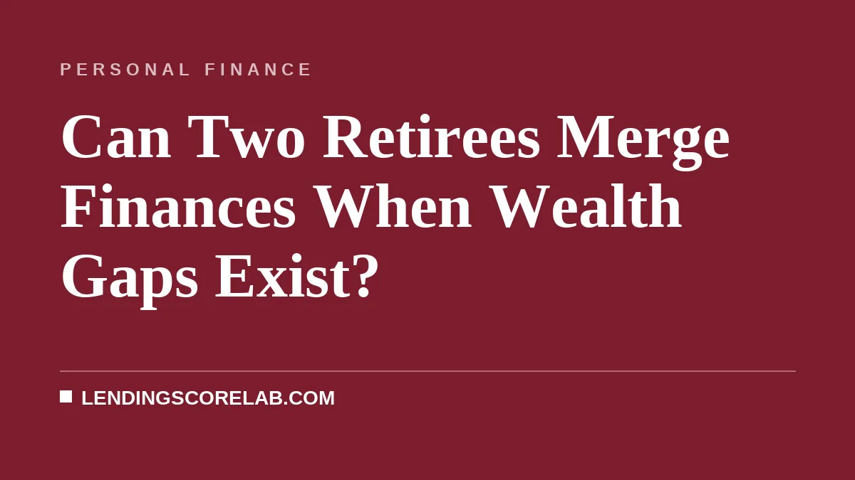 Can Two Retirees Merge Finances When Wealth Gaps Exist?