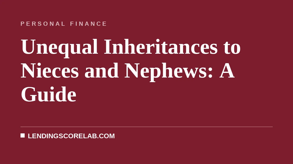 Unequal Inheritances to Nieces and Nephews: A Guide