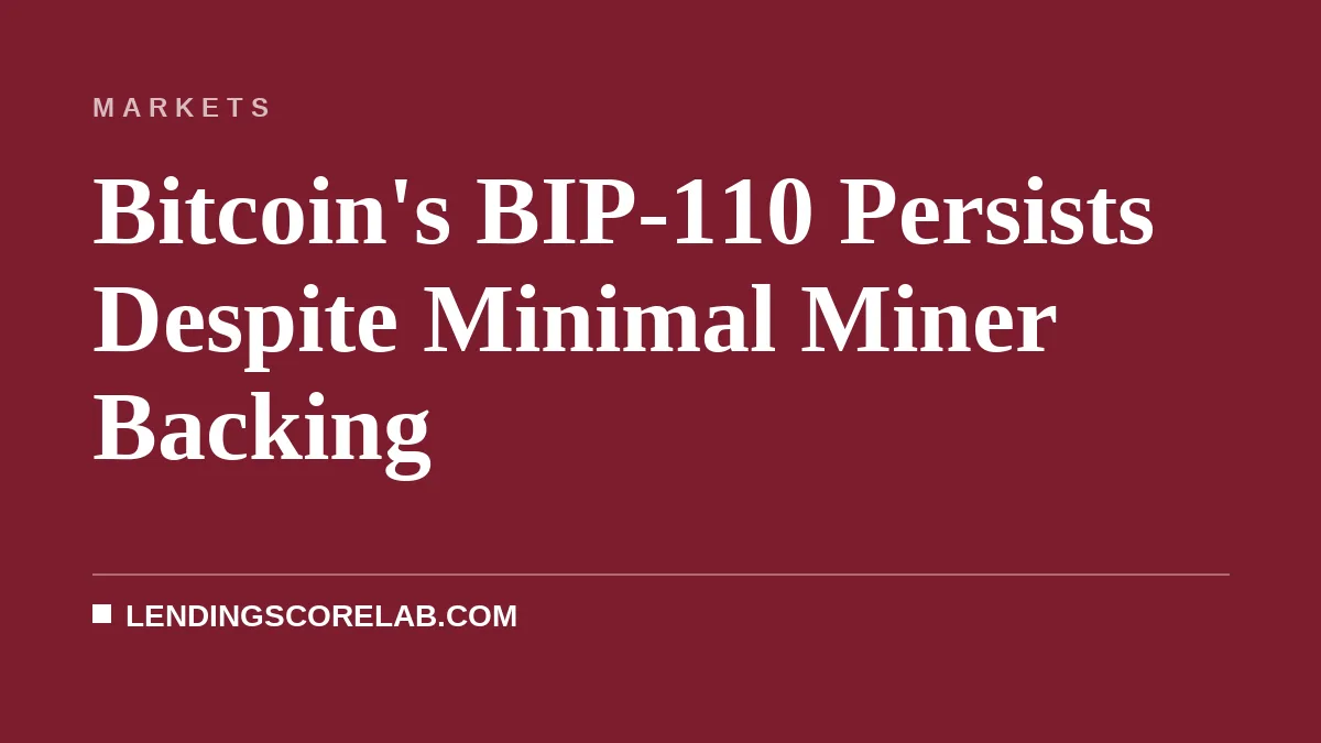 Bitcoin's BIP-110 Persists Despite Minimal Miner Backing
