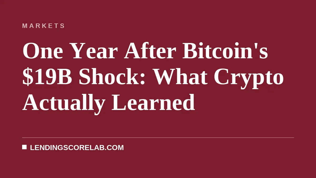 One Year After Bitcoin's $19B Shock: What Crypto Actually Learned
