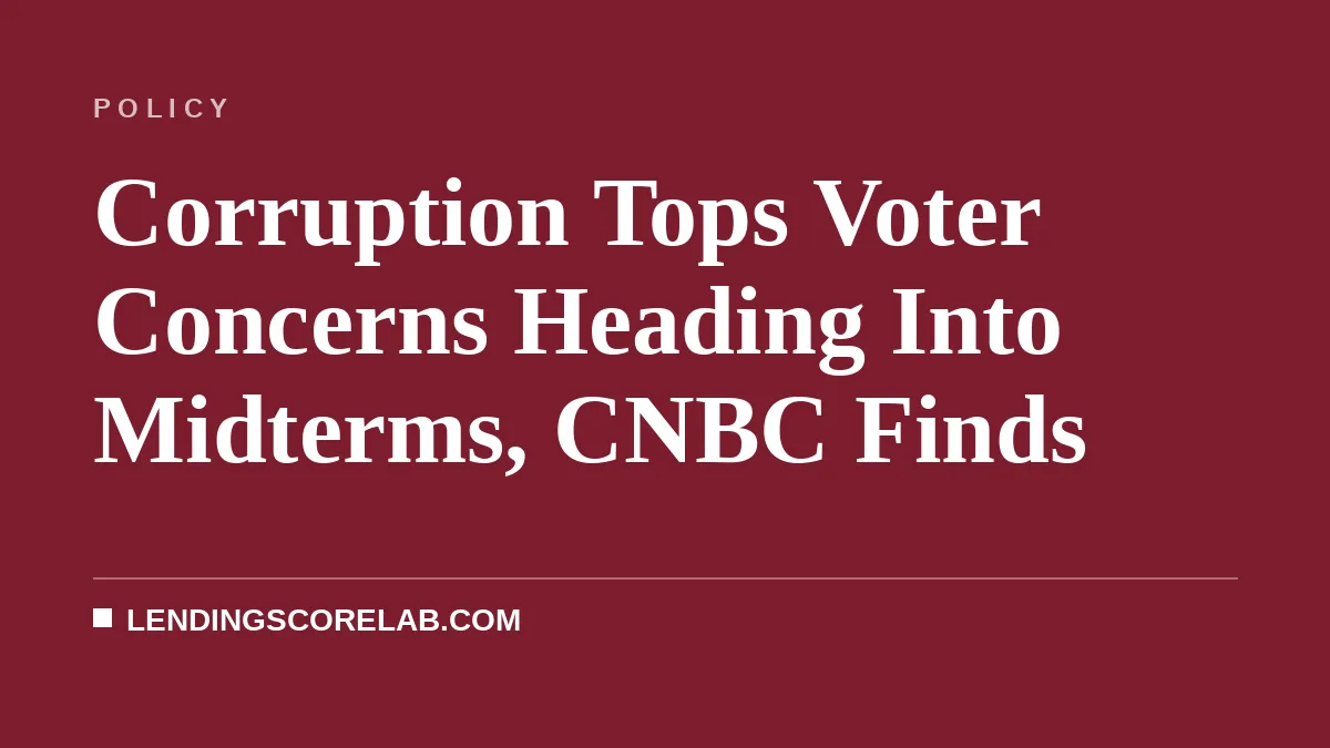 Corruption Tops Voter Concerns Heading Into Midterms, CNBC Finds