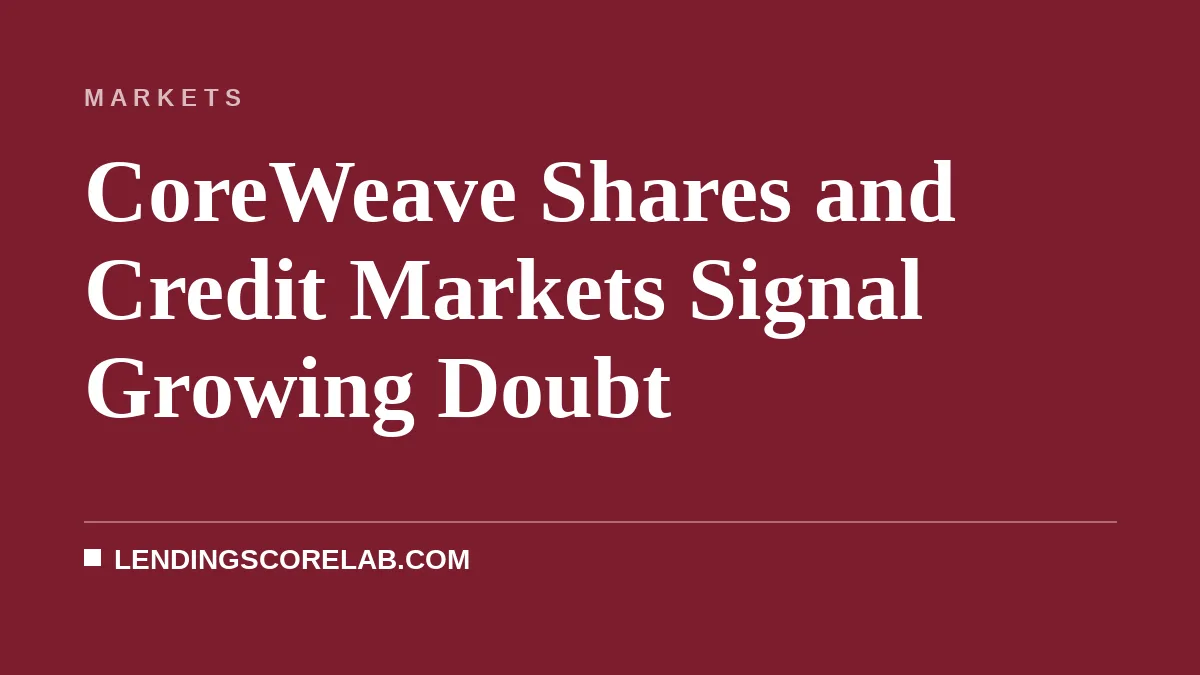 CoreWeave Shares and Credit Markets Signal Growing Doubt