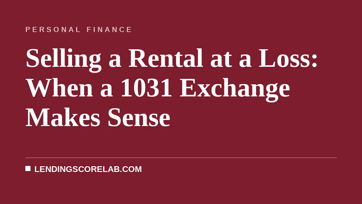 Selling a Rental at a Loss: When a 1031 Exchange Makes Sense