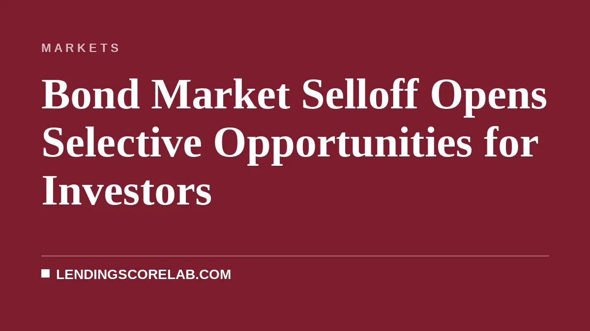 Bond Market Selloff Opens Selective Opportunities for Investors