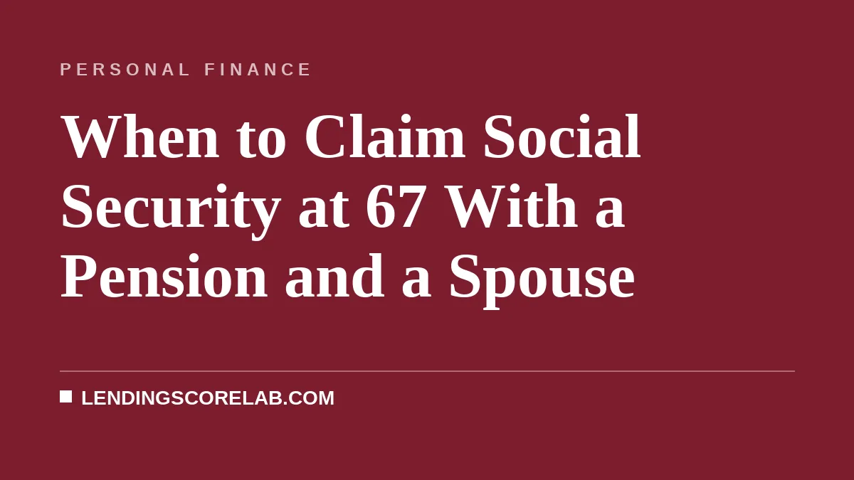 When to Claim Social Security at 67 With a Pension and a Spouse