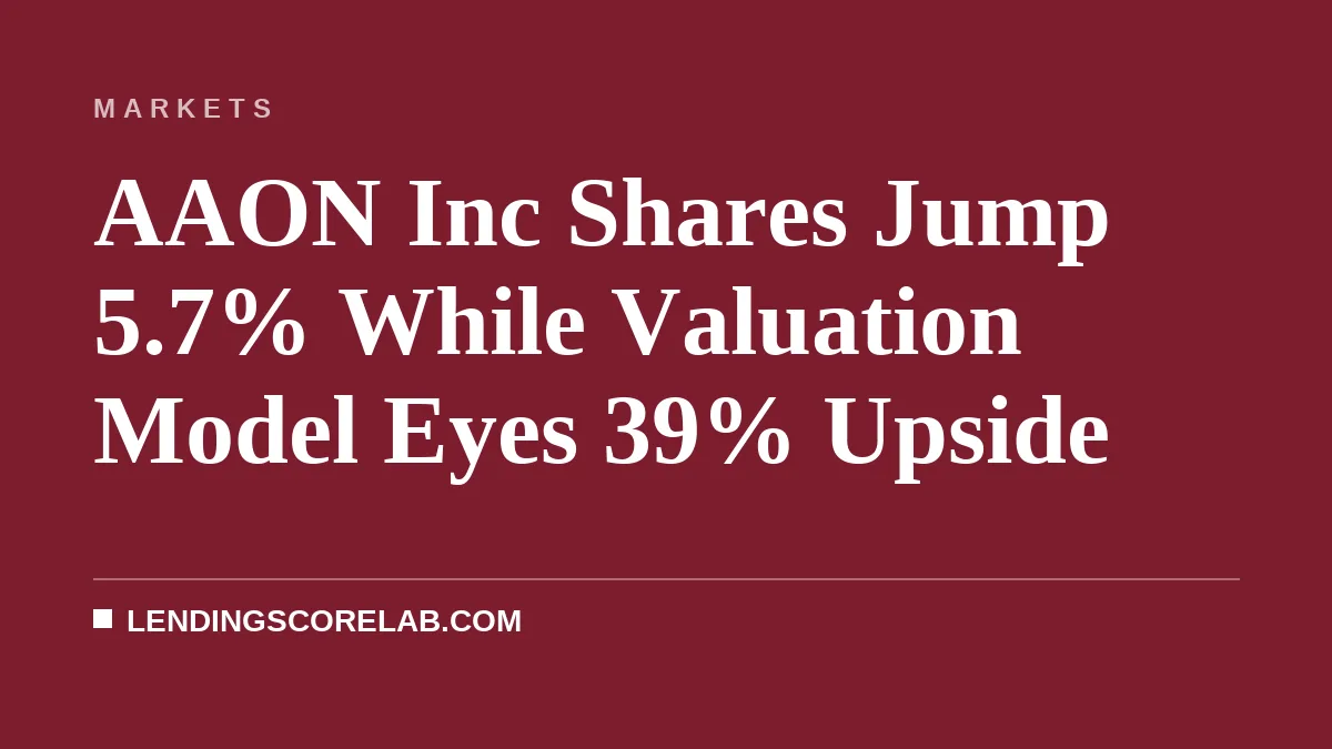 AAON Inc Shares Jump 5.7% While Valuation Model Eyes 39% Upside