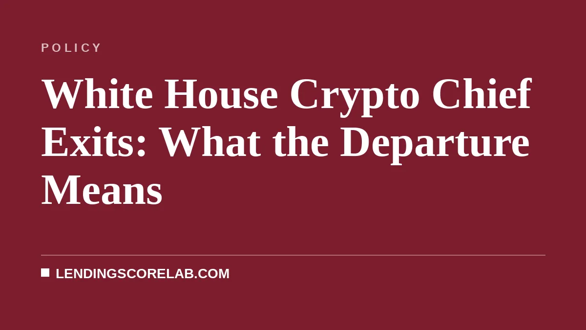 White House Crypto Chief Exits: What the Departure Means