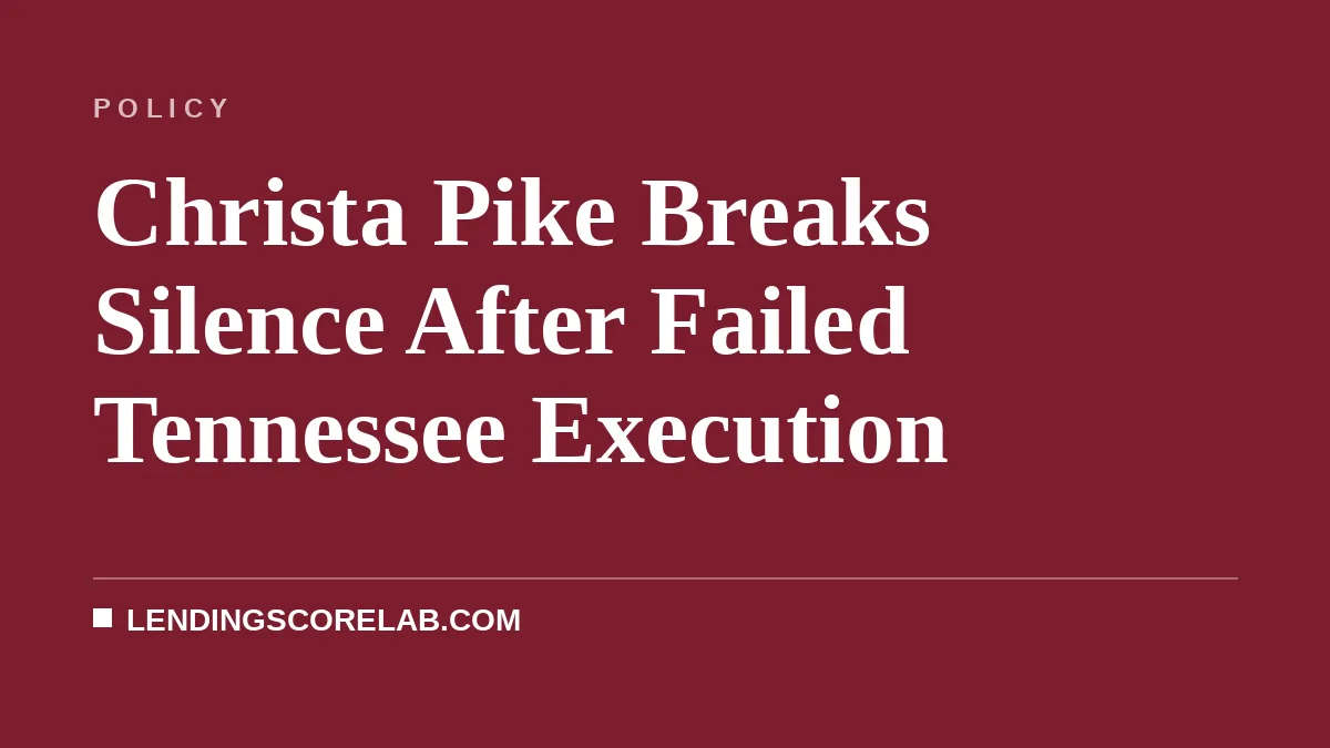 Christa Pike Breaks Silence After Failed Tennessee Execution