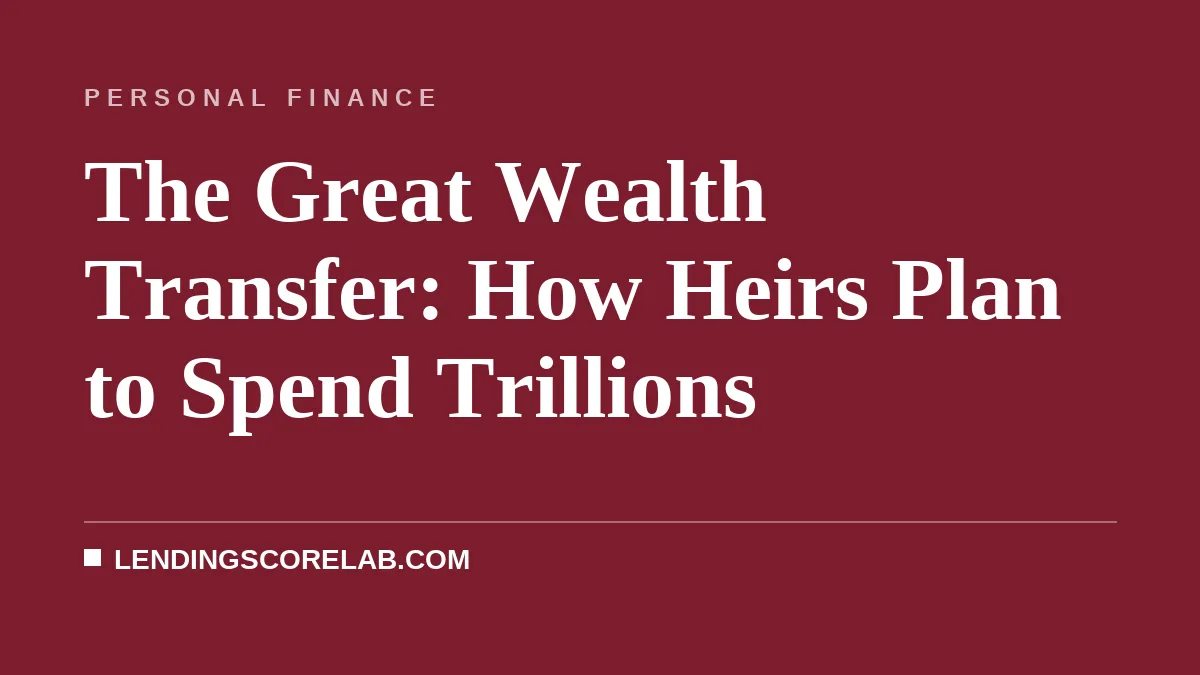 The Great Wealth Transfer: How Heirs Plan to Spend Trillions
