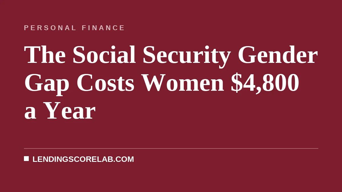 The Social Security Gender Gap Costs Women $4,800 a Year