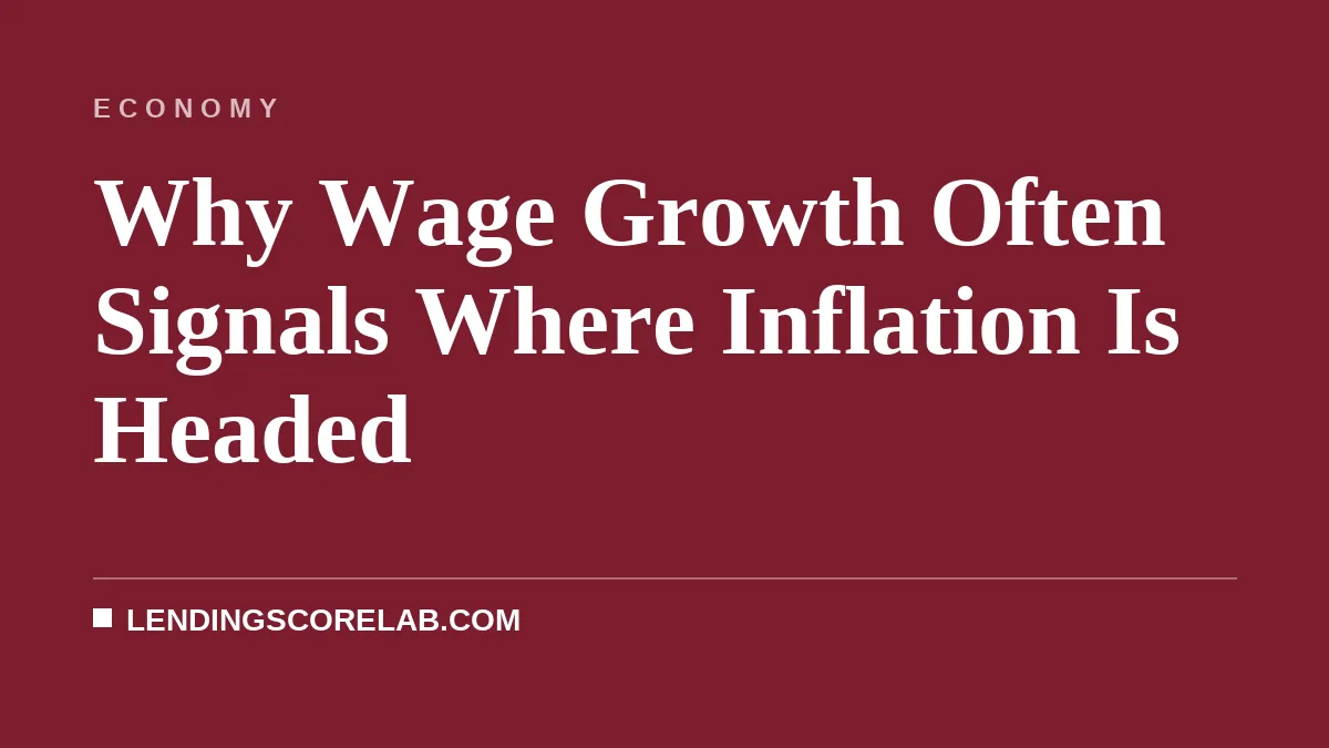 Why Wage Growth Often Signals Where Inflation Is Headed