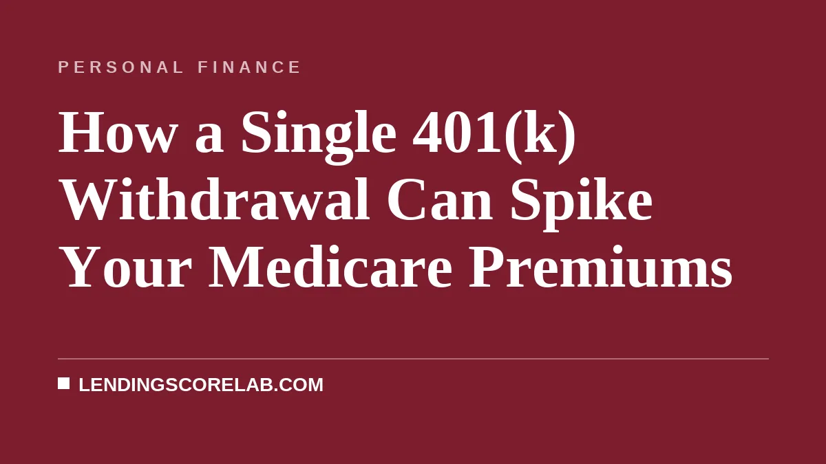 How a Single 401(k) Withdrawal Can Spike Your Medicare Premiums