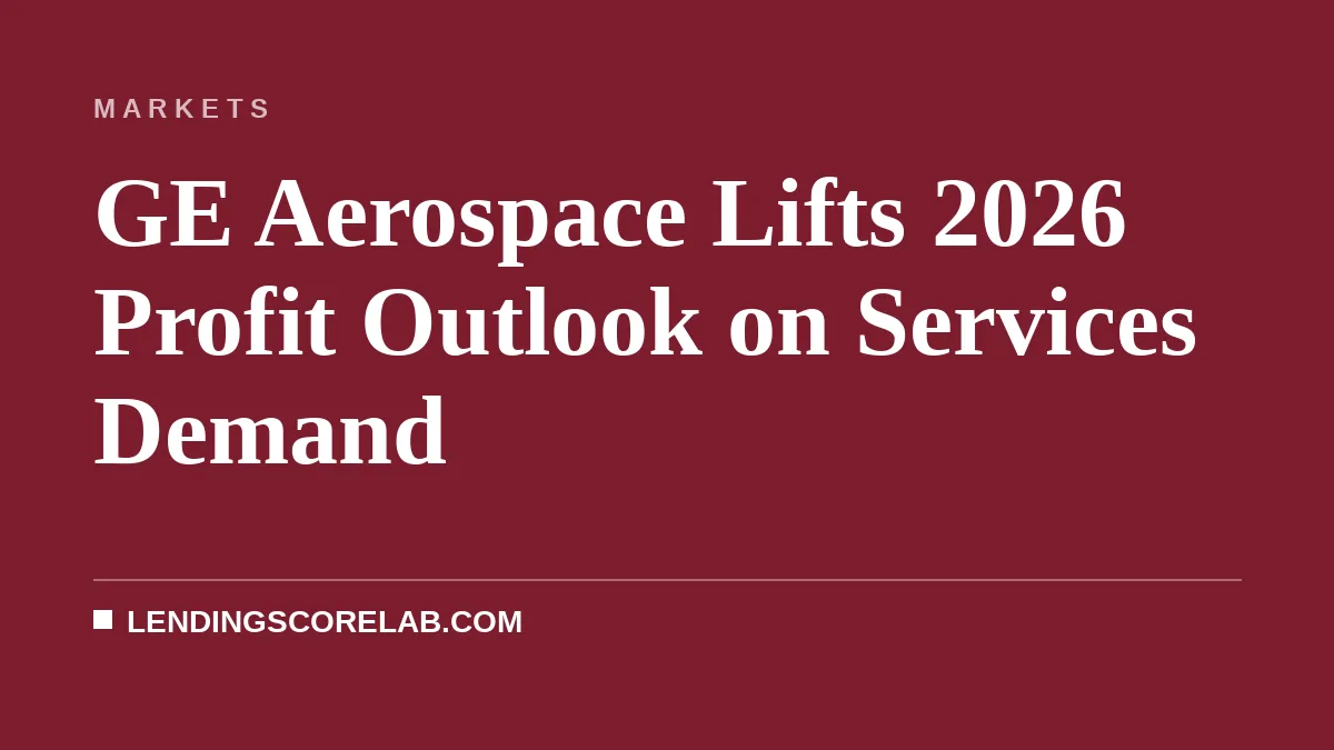 GE Aerospace Lifts 2026 Profit Outlook on Services Demand