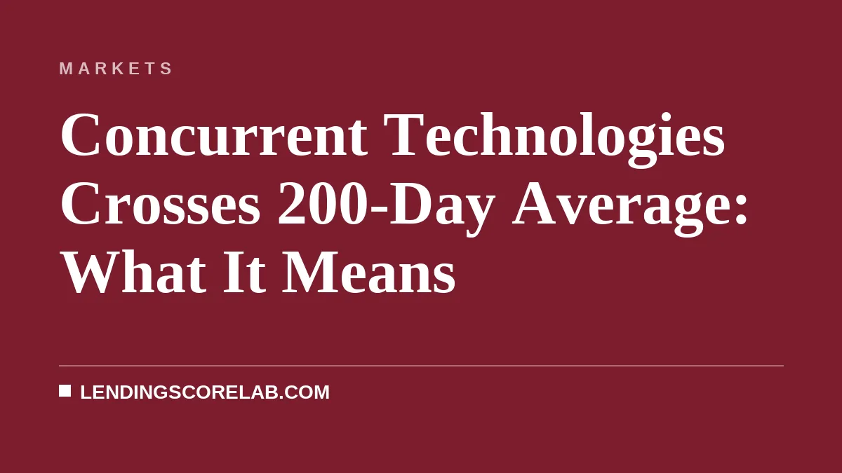 Concurrent Technologies Crosses 200-Day Average: What It Means
