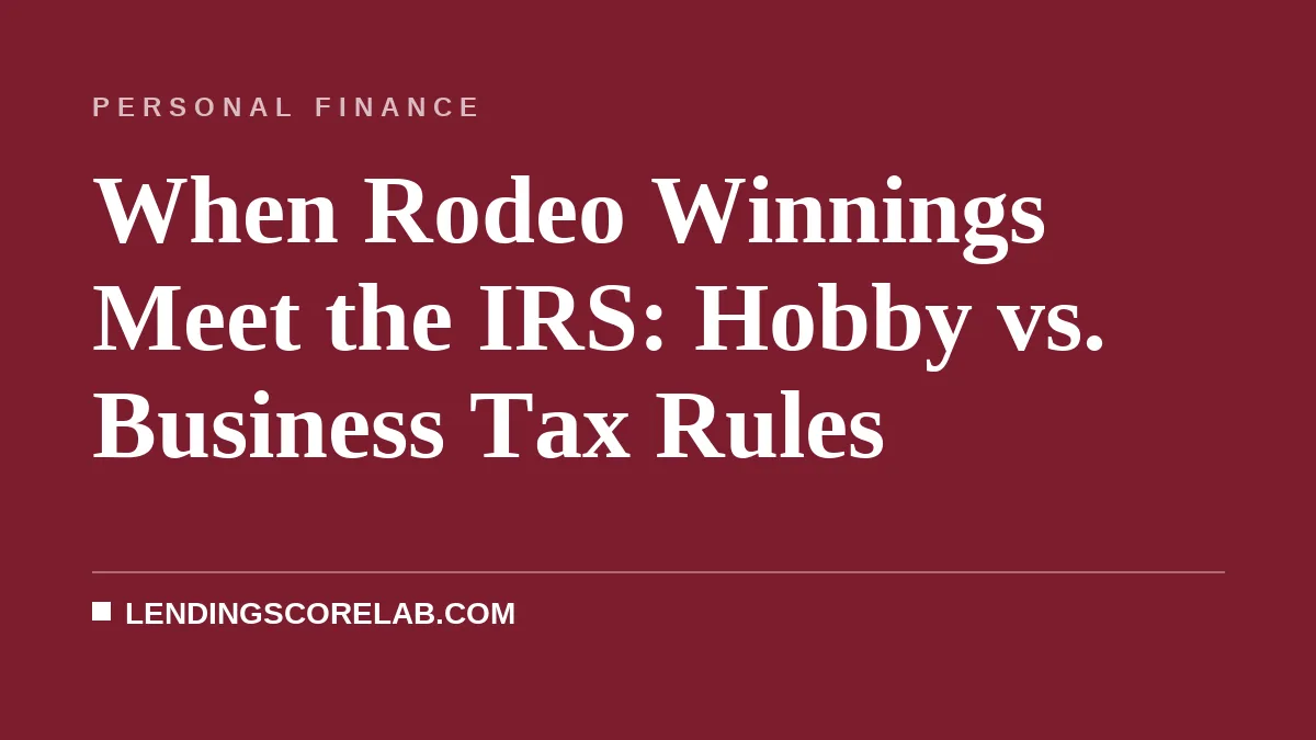 When Rodeo Winnings Meet the IRS: Hobby vs. Business Tax Rules