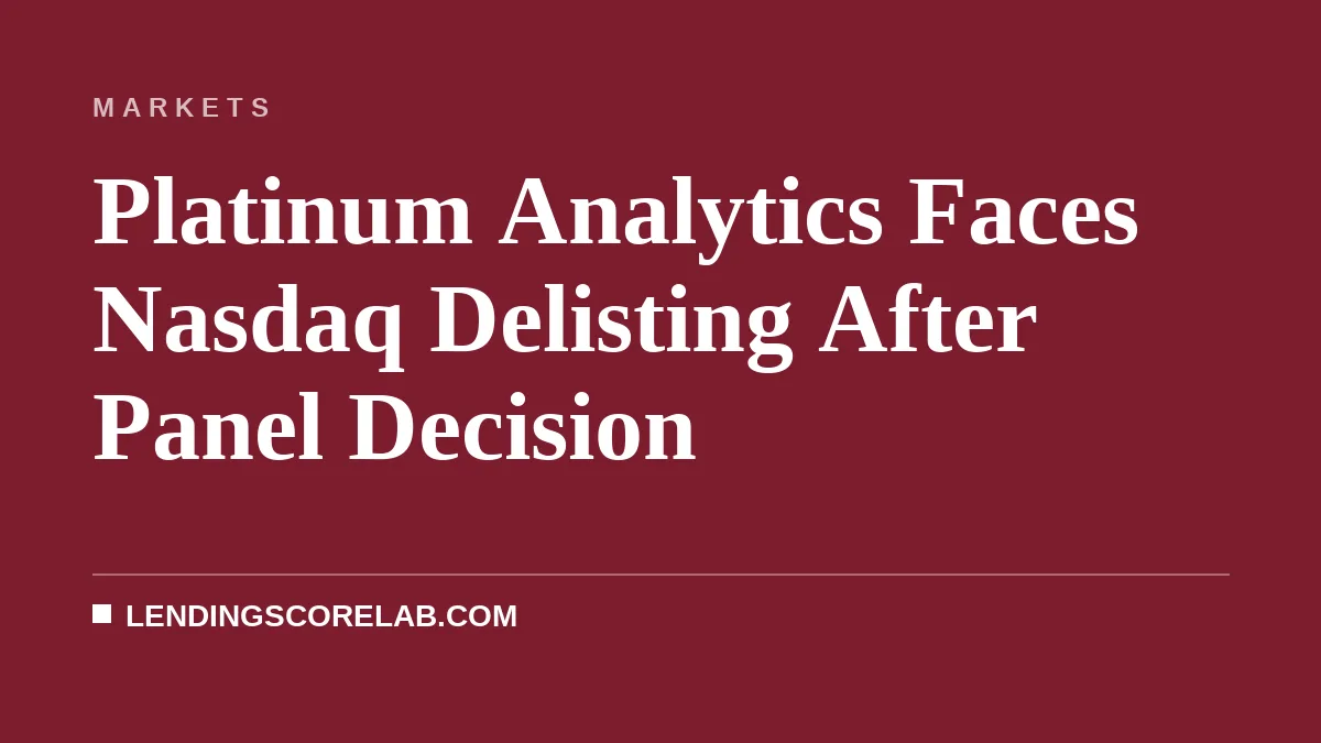 Platinum Analytics Faces Nasdaq Delisting After Panel Decision