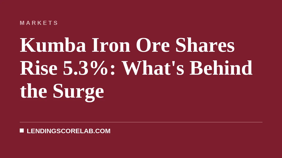Kumba Iron Ore Shares Rise 5.3%: What's Behind the Surge