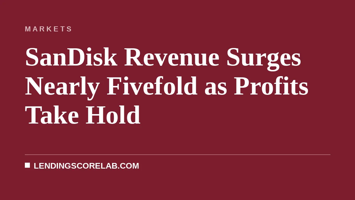 SanDisk Revenue Surges Nearly Fivefold as Profits Take Hold