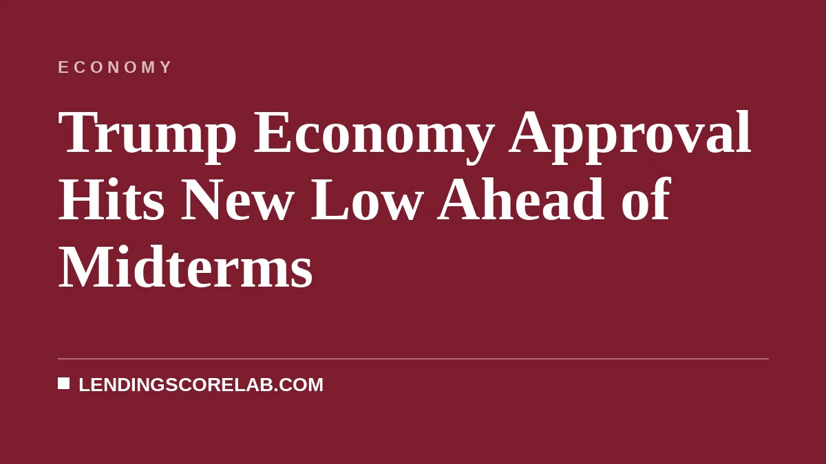 Trump Economy Approval Hits New Low Ahead of Midterms
