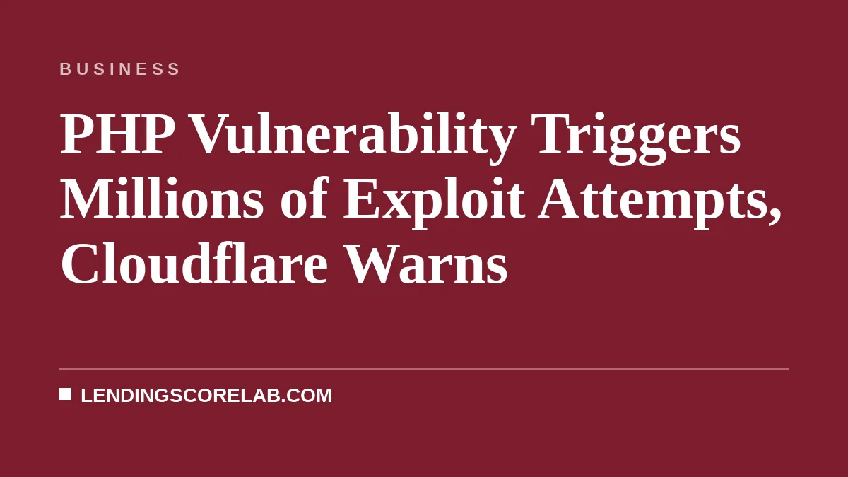 PHP Vulnerability Triggers Millions of Exploit Attempts, Cloudflare Warns