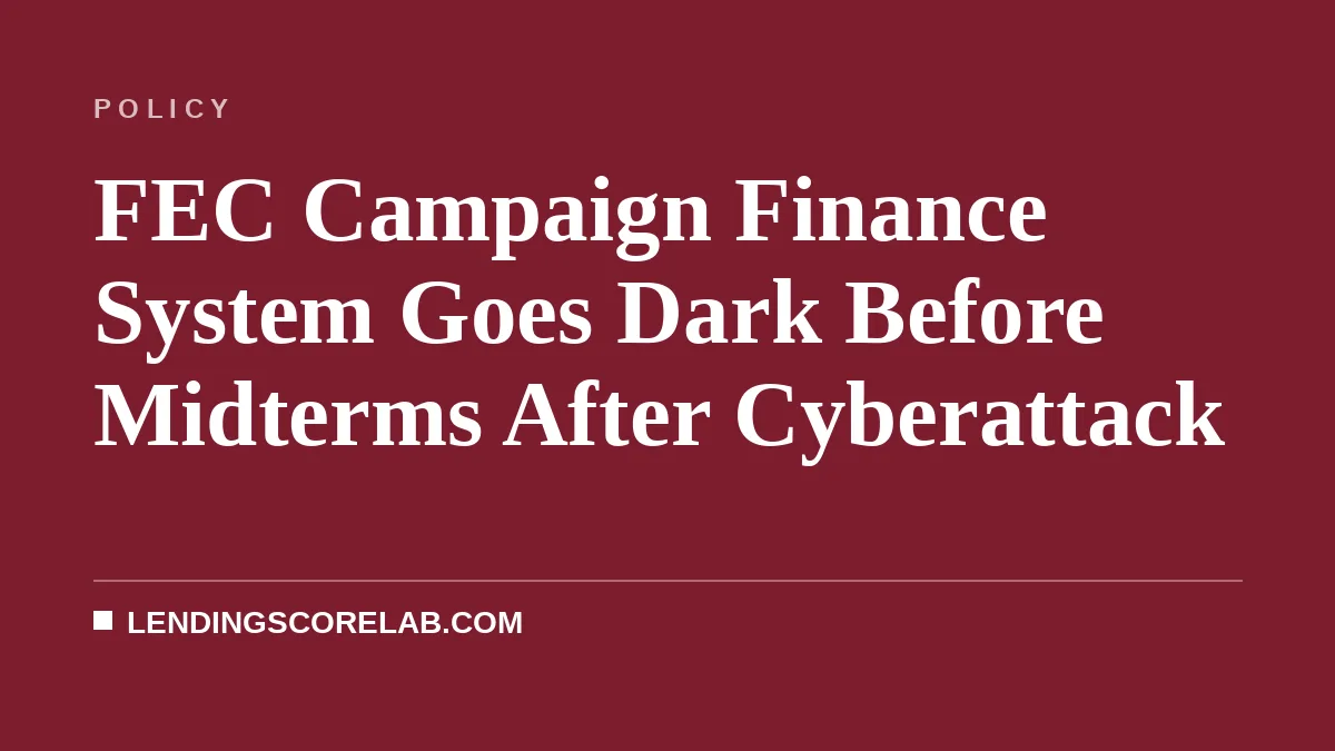 FEC Campaign Finance System Goes Dark Before Midterms After Cyberattack