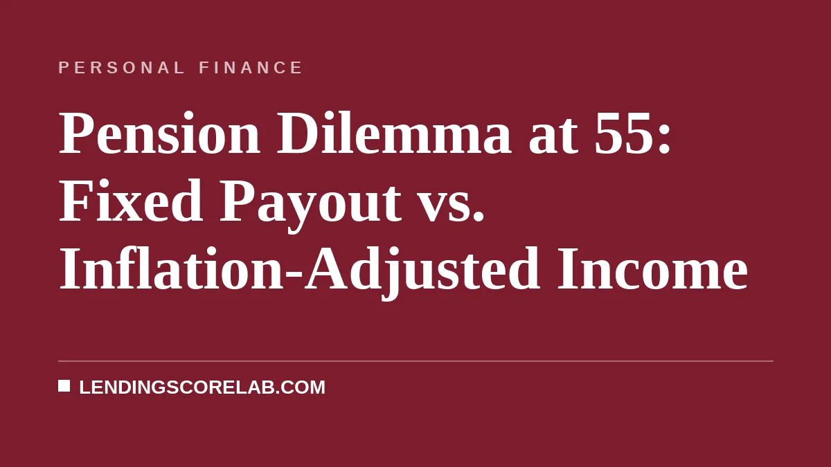 Pension Dilemma at 55: Fixed Payout vs. Inflation-Adjusted Income