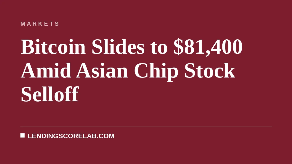 Bitcoin Slides to $81,400 Amid Asian Chip Stock Selloff