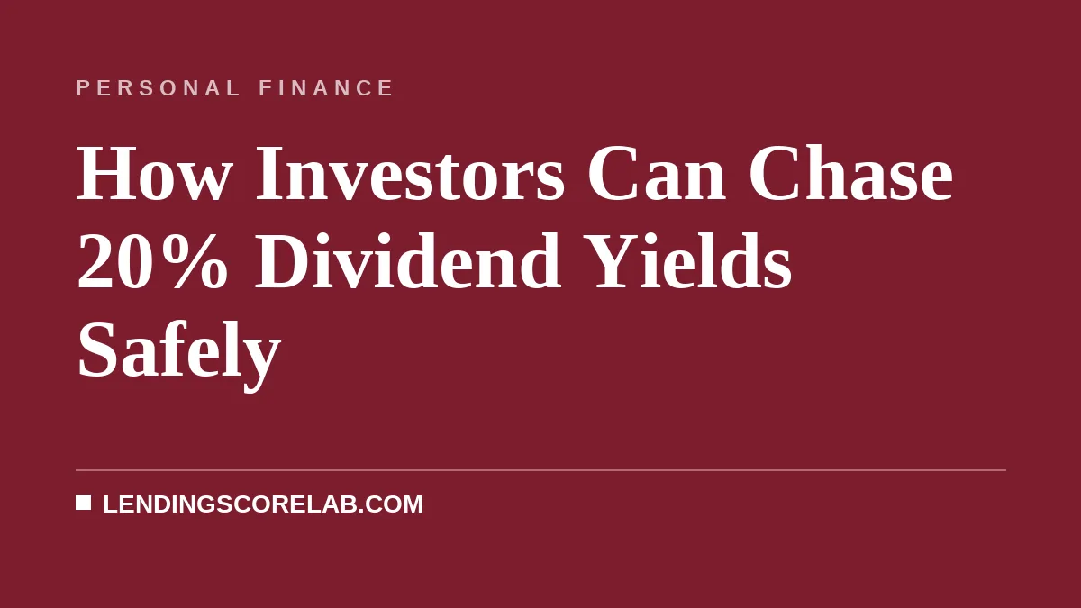 How Investors Can Chase 20% Dividend Yields Safely