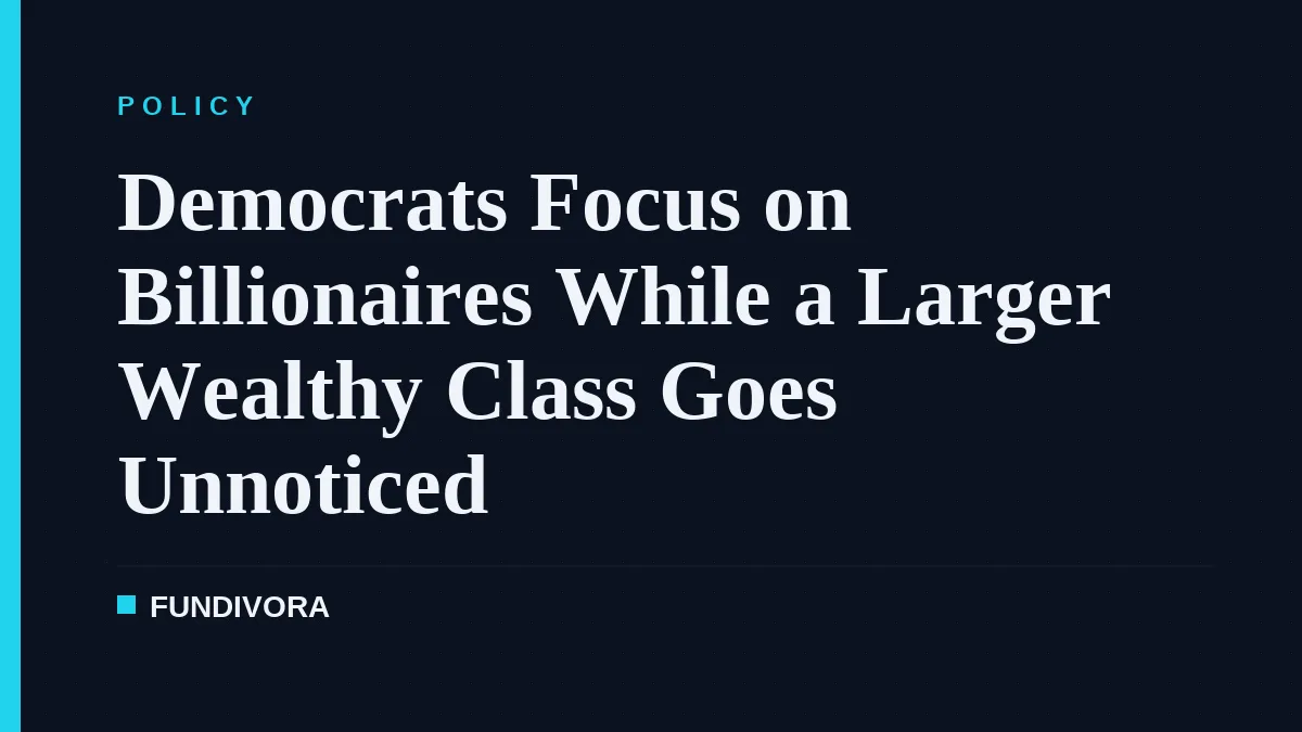 Democrats Focus on Billionaires While a Larger Wealthy Class Goes Unnoticed
