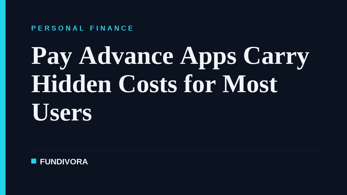 Pay Advance Apps Carry Hidden Costs for Most Users