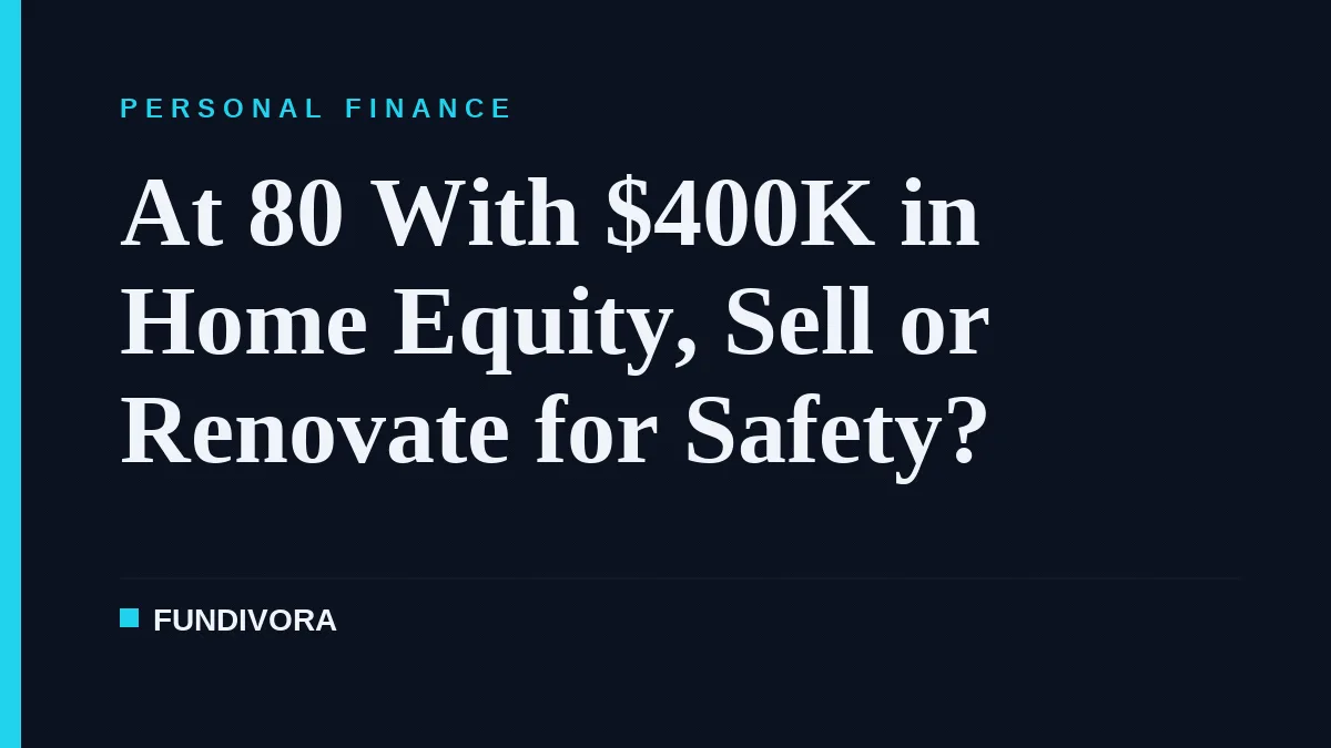 At 80 With $400K in Home Equity, Sell or Renovate for Safety?