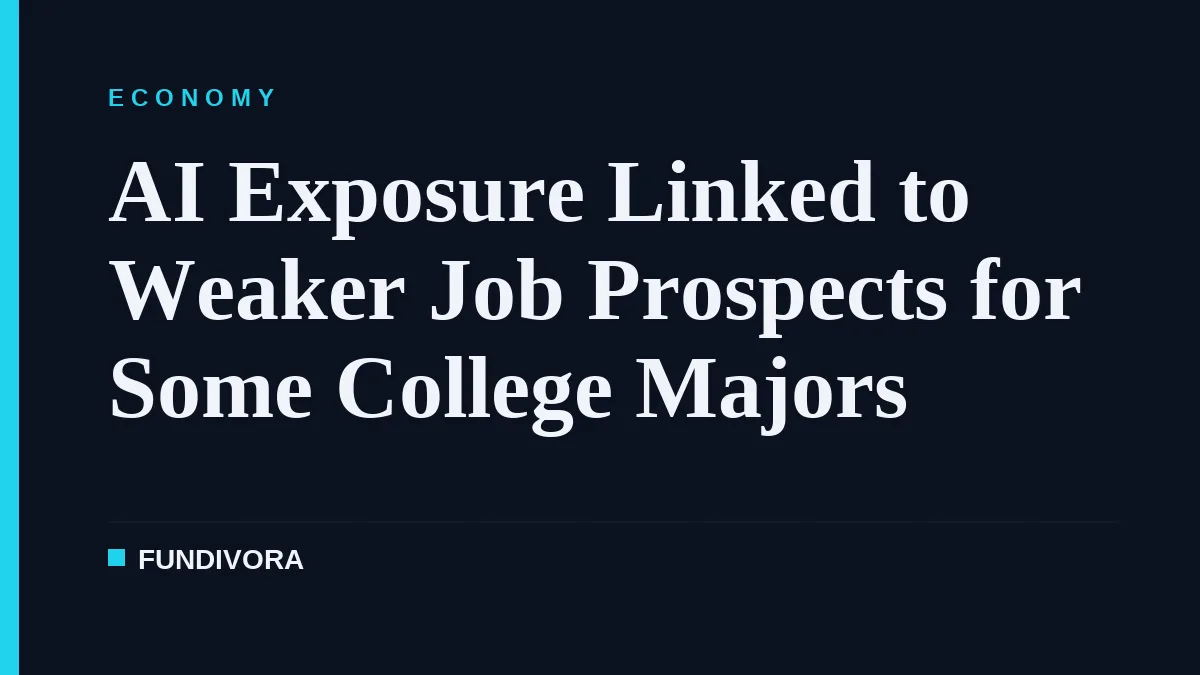 AI Exposure Linked to Weaker Job Prospects for Some College Majors