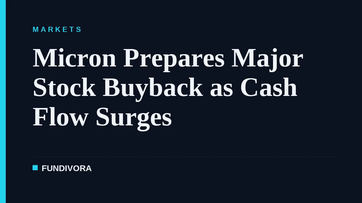 Micron Prepares Major Stock Buyback as Cash Flow Surges