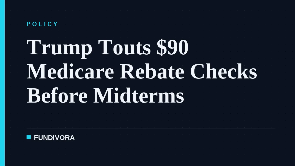Trump Touts $90 Medicare Rebate Checks Before Midterms