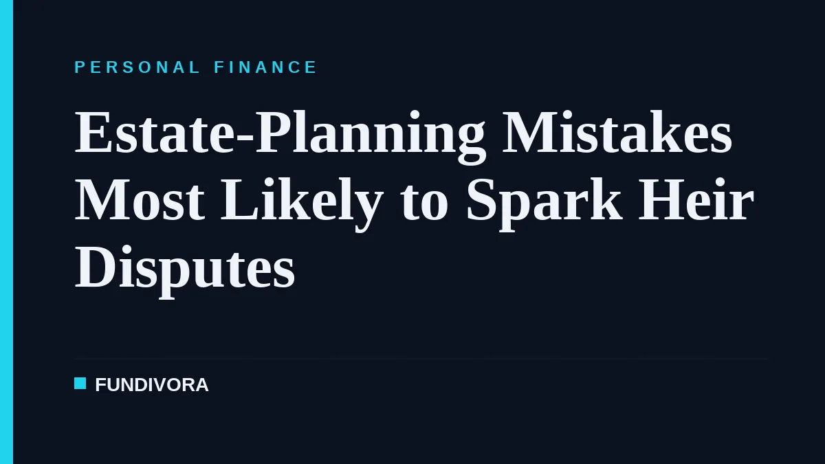 Estate-Planning Mistakes Most Likely to Spark Heir Disputes