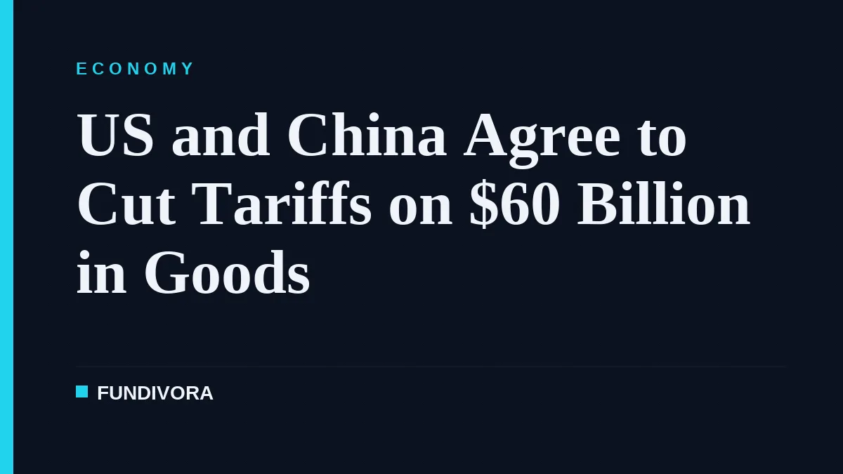 US and China Agree to Cut Tariffs on $60 Billion in Goods