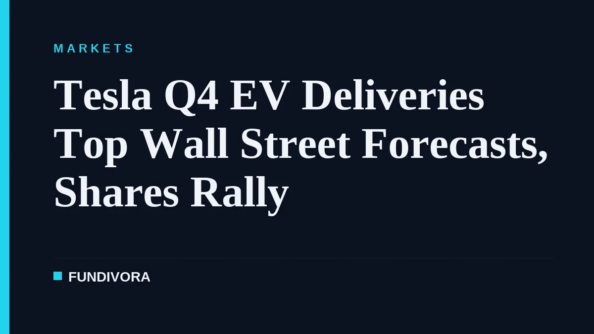 Tesla Q4 EV Deliveries Top Wall Street Forecasts, Shares Rally