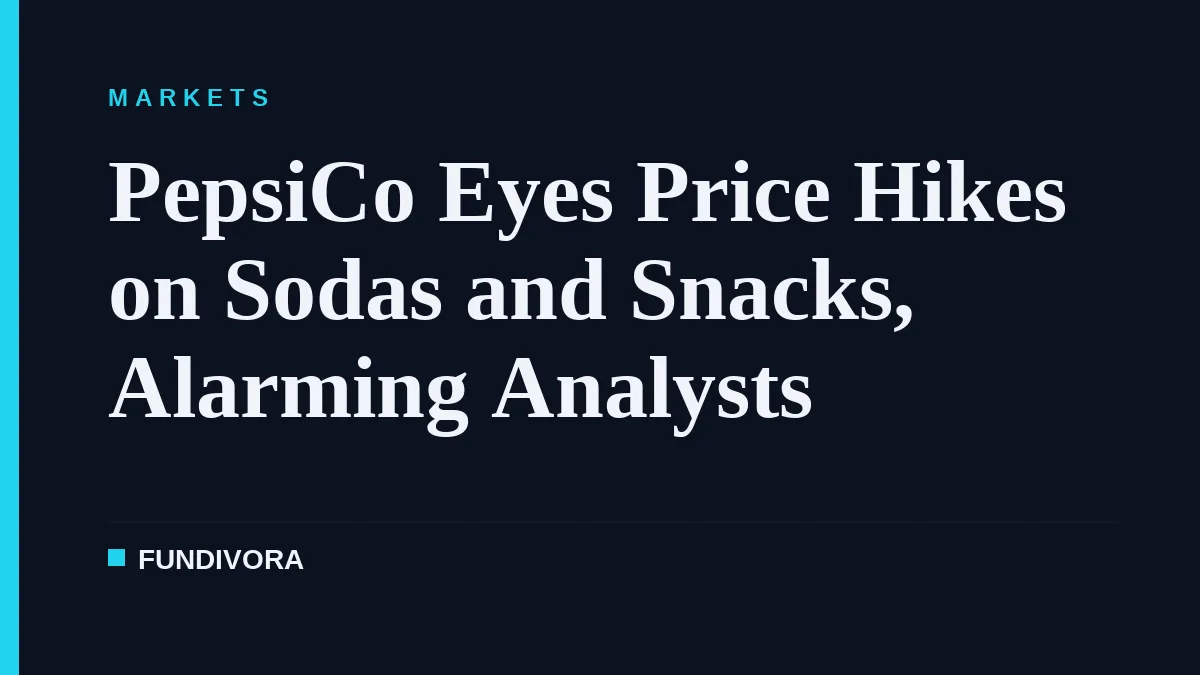 PepsiCo Eyes Price Hikes on Sodas and Snacks, Alarming Analysts