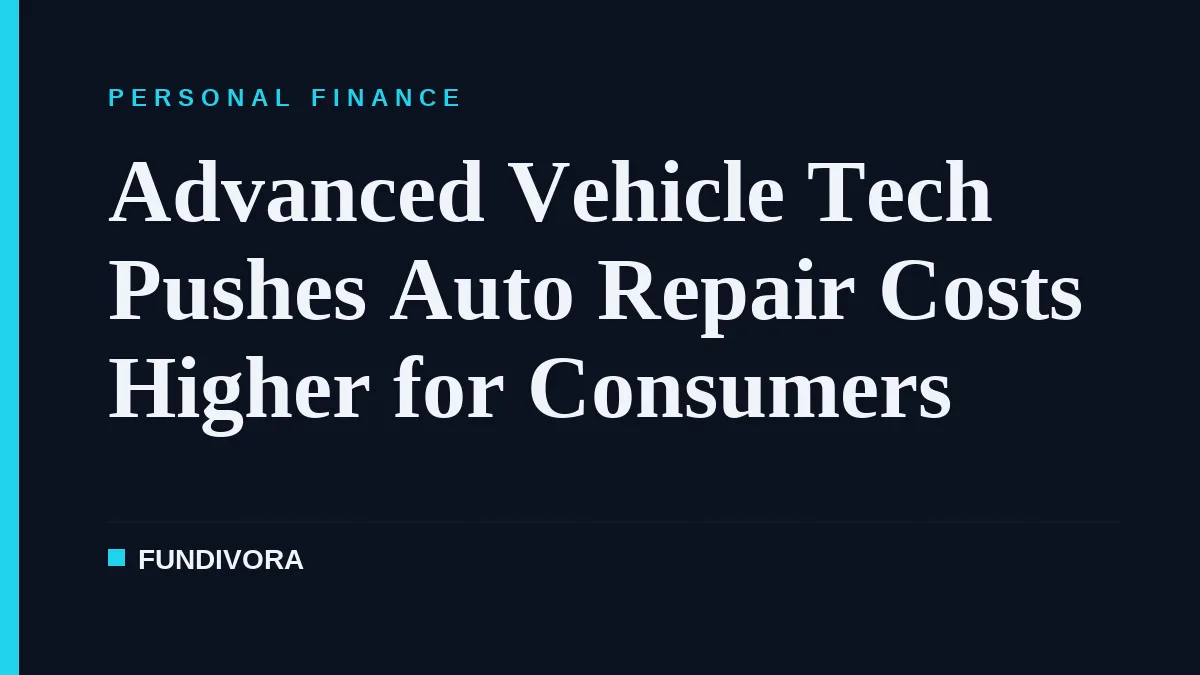 Advanced Vehicle Tech Pushes Auto Repair Costs Higher for Consumers