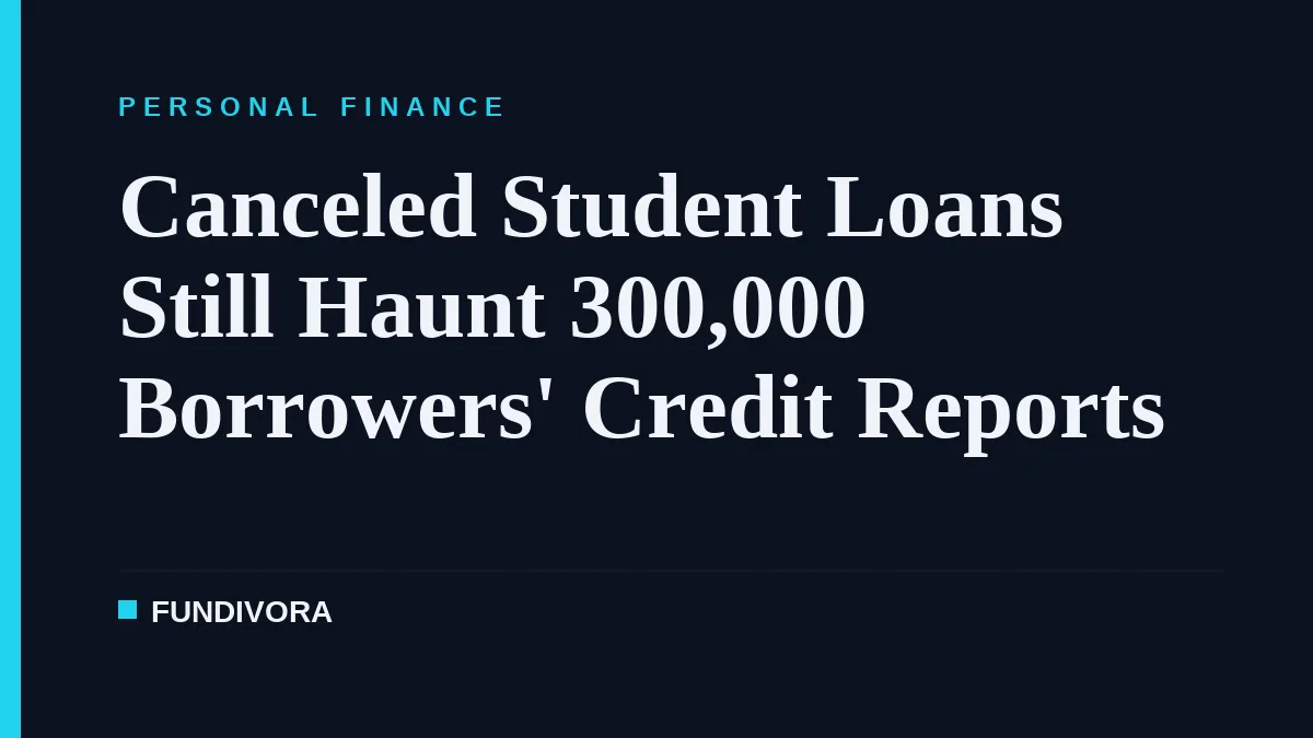 Canceled Student Loans Still Haunt 300,000 Borrowers' Credit Reports