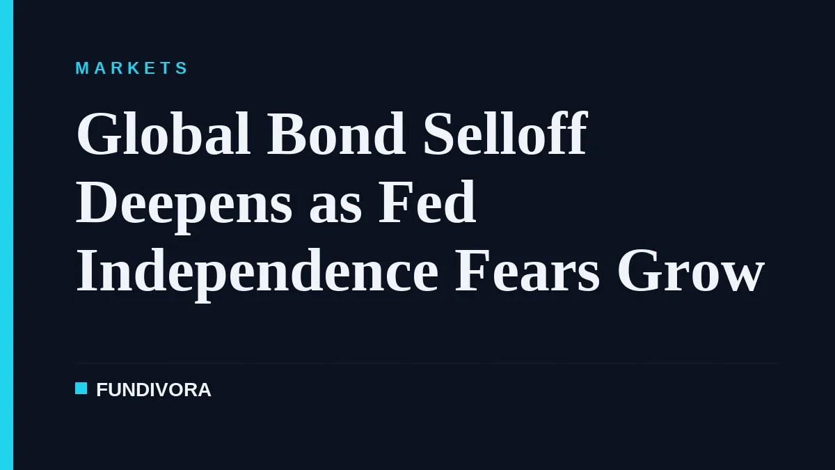 Global Bond Selloff Deepens as Fed Independence Fears Grow