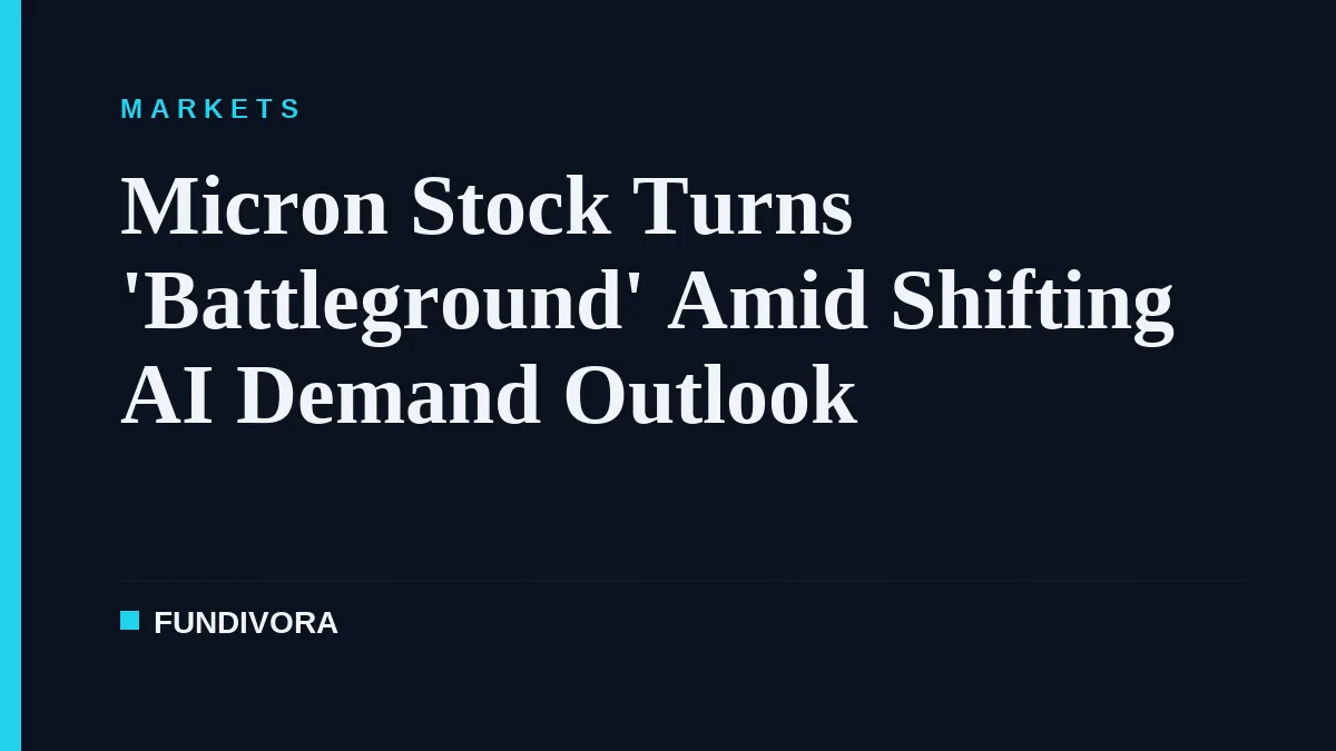 Micron Stock Turns 'Battleground' Amid Shifting AI Demand Outlook