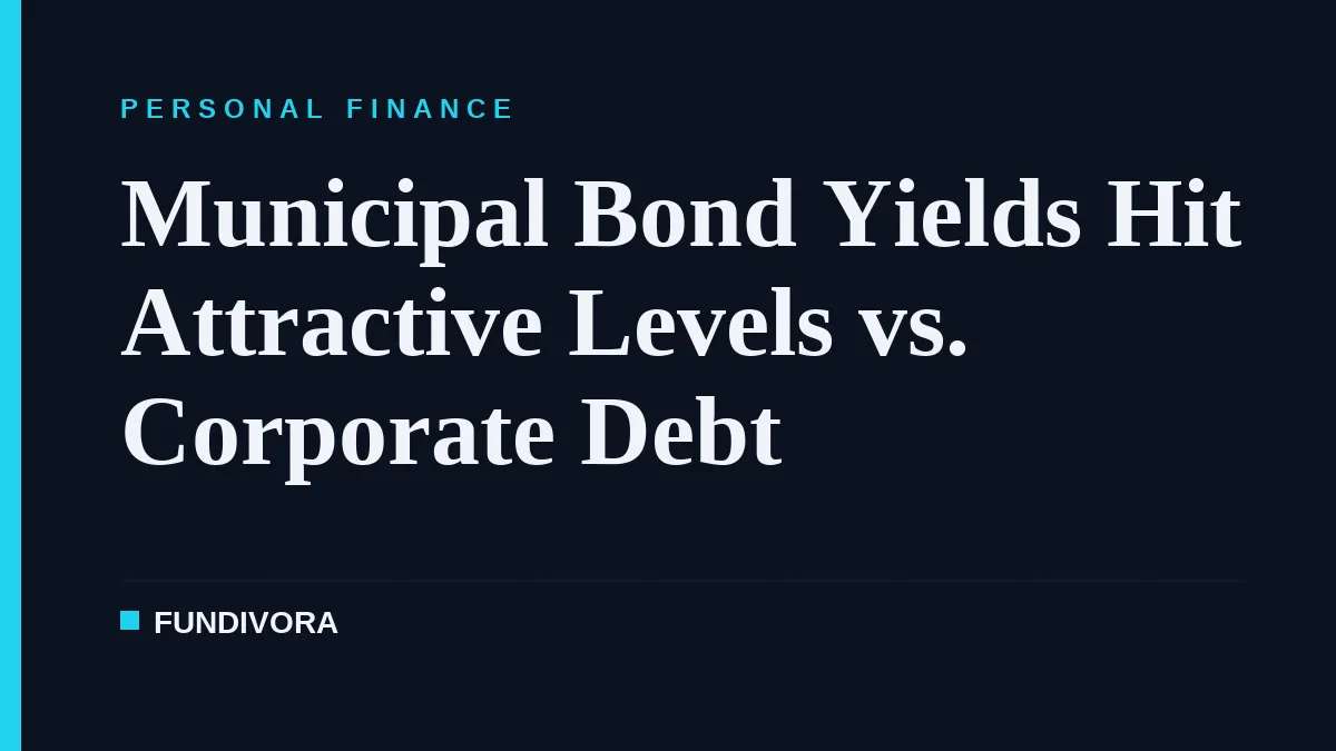 Municipal Bond Yields Hit Attractive Levels vs. Corporate Debt