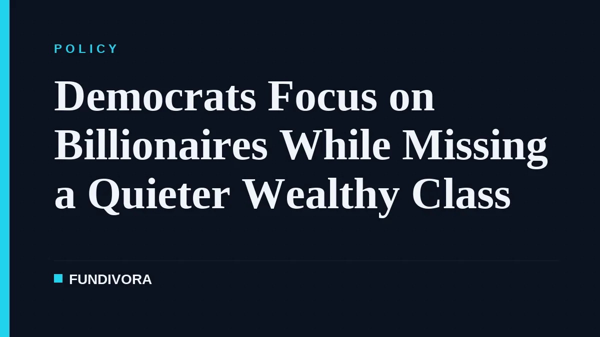 Democrats Focus on Billionaires While Missing a Quieter Wealthy Class