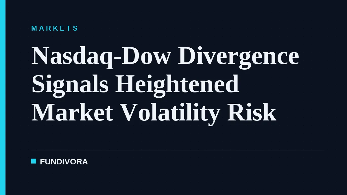 Nasdaq-Dow Divergence Signals Heightened Market Volatility Risk