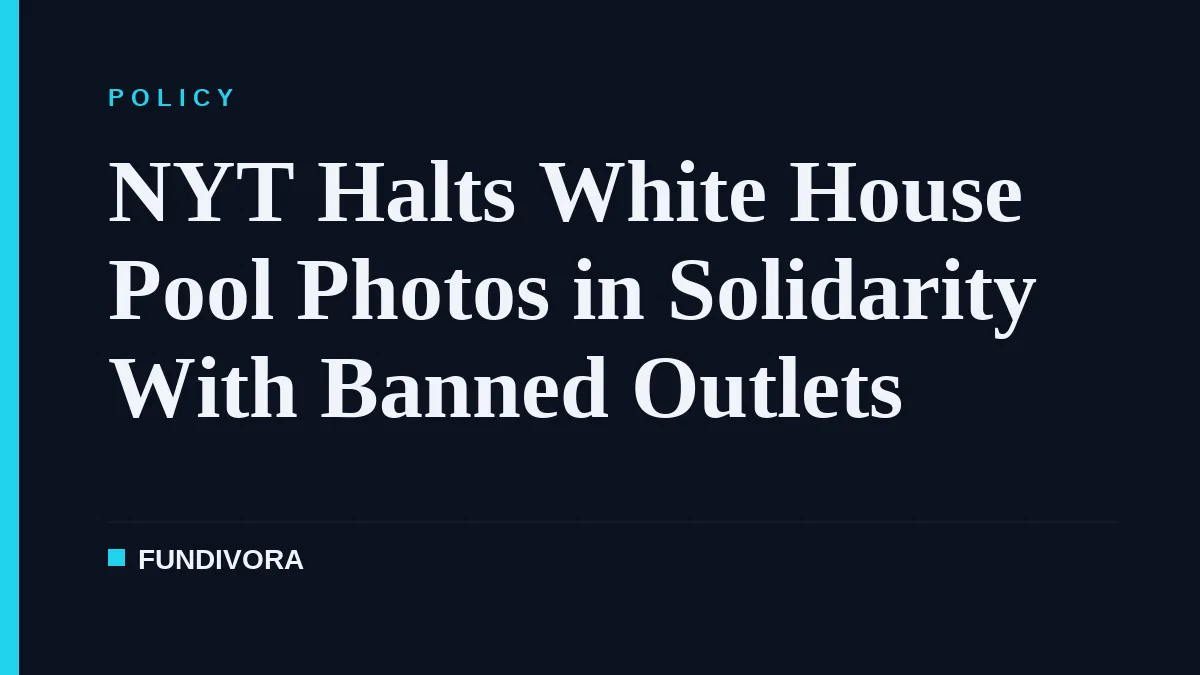 NYT Halts White House Pool Photos in Solidarity With Banned Outlets